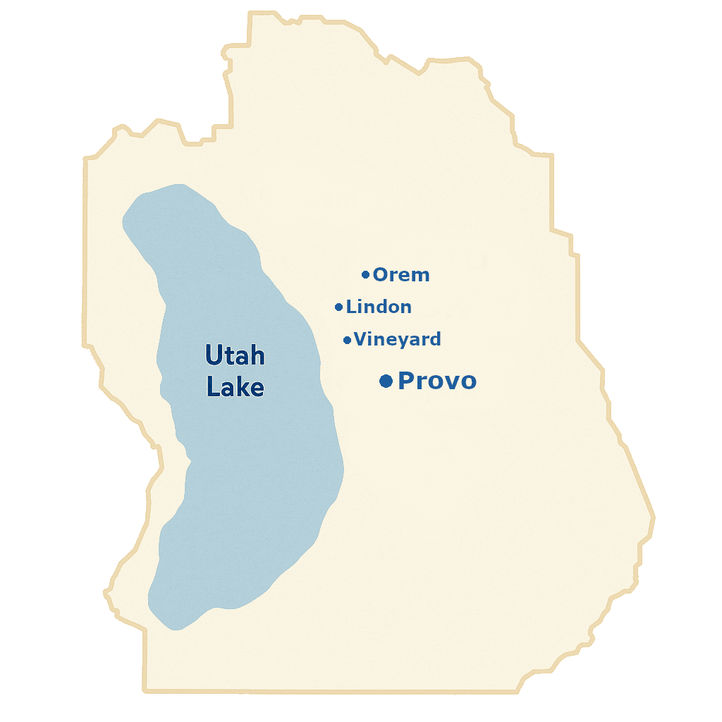 Utah County service area map